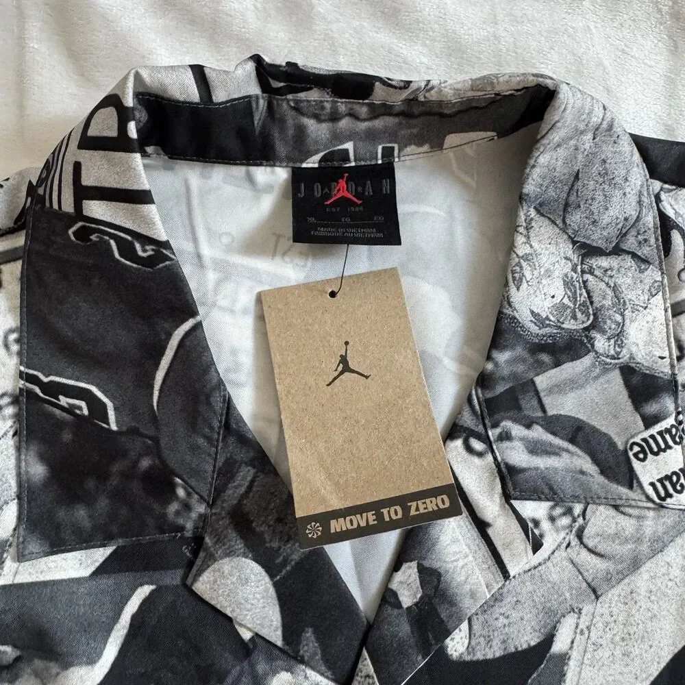 Air Jordan Essentials Printed AOP Button Down Camp Shirt